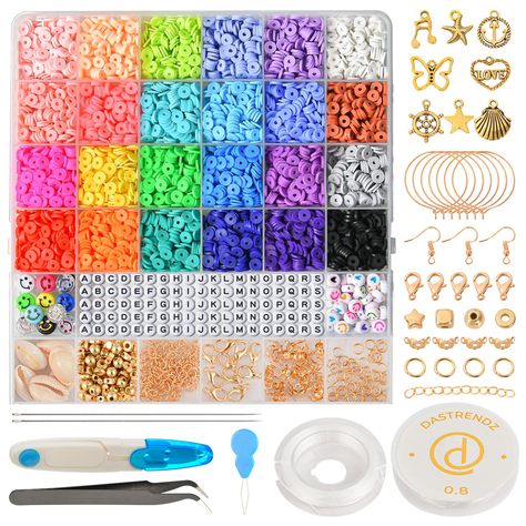 Cheap Toys For Kids, Clay Beads Bracelet, Diy Jewelry Pendants, Bracelet Making Kit, Beading For Kids, Clay Bracelet, Jewelry Making Kit, Necklace Making