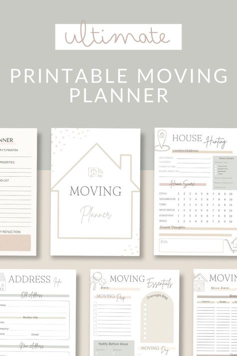 Moving can feel stressful and overwhelming. There are so many time sensitive tasks that need to be completed before moving day. Creating a moving binder can be a great way to breakdown what needs to be done and when! This fully editable moving planner, covers all aspects of your move! It will help you on your house hunting journey all the way to packing and labeling boxes. Help your move day go smoothly by planning ahead! Printable Moving Labels, Moving Checklist Printable, Moving Binder, Moving List, Moving House Checklist, Moving Labels, Moving Planner, Binder Covers Printable, Moving Checklist
