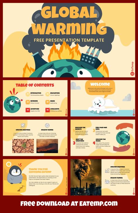 Global Warming PPT Presentation Template - Free PowerPoint Templates, Google Slides, Figma Deck And Resume Ppt Ideas Slide Design, Canva Ppt Template, Ppt Inspiration, Free Powerpoint Templates Download, Mẫu Power Point, Powerpoint Slide Templates, Presentation Slides Design, Free Powerpoint Templates, Google Slides Templates