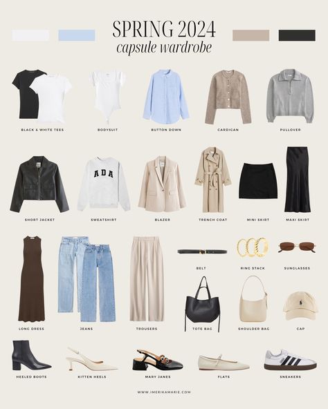 Capsule Wardrobe Outfit Ideas, Capsule Wardrobe Casual, Capsule Wardrobe Women, Spring Summer Capsule Wardrobe, Capsule Wardrobe Outfits, Fashion Capsule Wardrobe, Spring Capsule, Spring Capsule Wardrobe, Summer Capsule Wardrobe