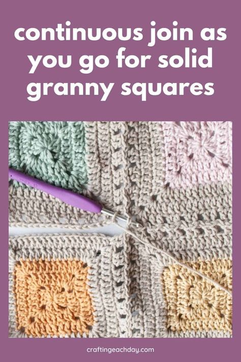 Joining Crochet Squares, Joining Granny Squares, Solid Granny Square, Space Blanket, Annie's Crochet, Granny Square Crochet Patterns, Granny Square Crochet Patterns Free, Granny Square Afghan, Granny Squares Pattern