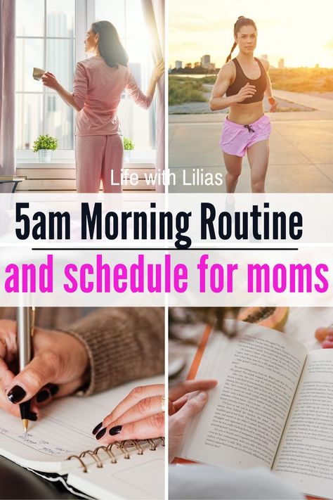 Awesome ideas for busy moms looking to get started with a 5am morning routine. Learn everything you need to know about a great 5am morning routine for moms. Busy Mom Morning Routine, Mom Workout Schedule, 5am Morning Routine, Morning Routine For Moms, 5am Morning, Morning Routine Schedule, New Mom Workout, Working Mom Routine, Mom Time Management