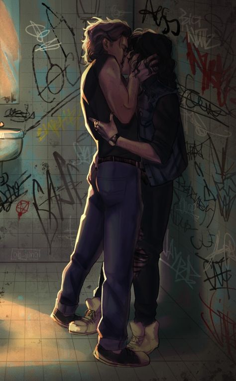 (51) Gale brain rot in full effect on Tumblr: Shitty public bathroom make out session. Romance Tumblr, Make Out Session, Public Bathroom, Funny Note, Stranger Things Steve, Stranger Things Have Happened, Stranger Things Art, Brain Rot, Lgbt Art