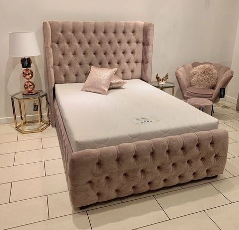 Fabric bed available DM for order #namaslaycustomstore #namaslaycustom #namaslayproducts #namaslaydesigns Bed Frame Ideas Modern Luxury, Furtinure Design, Capitone Bed, Bed Ottoman, Ruang Tv, Simple Bed Designs, Double Bed Designs, Bed Headboard Design, Bed Frame Design