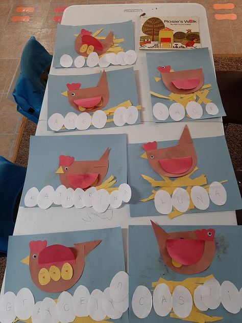 Preschool On The Farm Crafts, Hen Preschool Craft, Farm Language Arts Activities Preschool, The Farm Theme Preschool, Learning About Farm Animals Preschool, Farm And Farm Animals Preschool, Farm Theme Learning Activities, Farm Theme Ideas For Preschool, Farm Themed Preschool Crafts