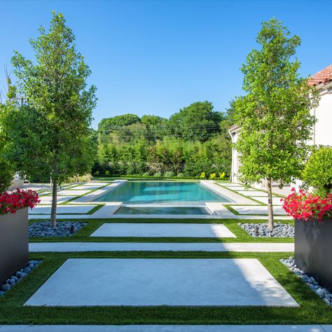 The Essentials to Consider Before Building a Pool | The Scout Guide Luxury Pools Mansions, Pool Area Landscaping, Pool Design Plans, Landscaping Around Pool, Rectangle Pool, Patio Plans, Outdoor Pool Area, Backyard Landscaping Plans, Exquisite Gardens