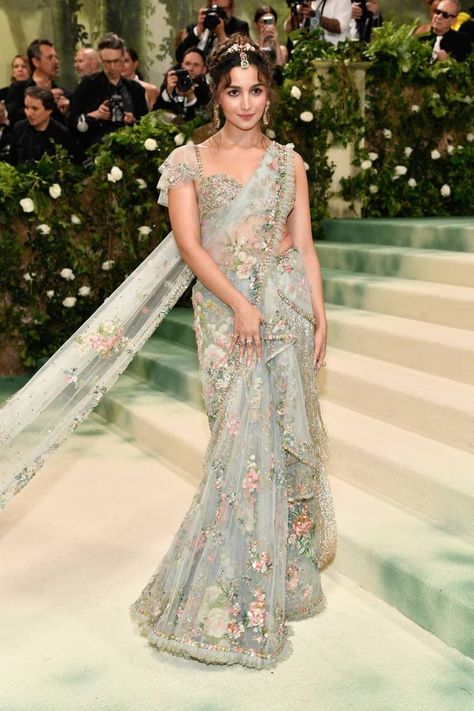 Sleeping beauties & Garden of time: Met Gala 2024 looks that stood out, met gala 2024, theme, garden of time, alia bhatt, celeb fashion, looks Alia Bhatt Met Gala, Best Met Gala Looks, Celeb Outfits, Theme Garden, Sabyasachi Sarees, Met Gala Outfits, Bollywood Images, Floral Saree, Celeb Fashion