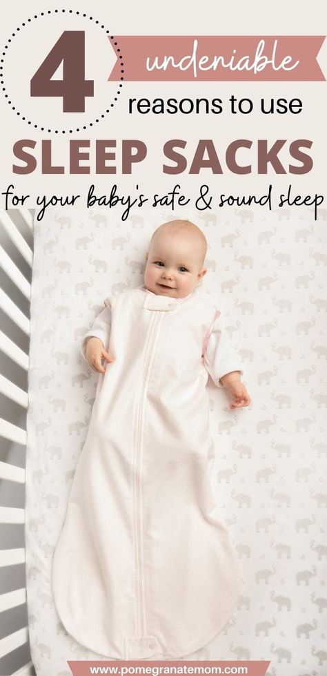 If you're wondering why use a sleep sack for baby, you'll find here all the answers about wearable blankets, aka sleep sacks or sleeping bags. Benefits of sleep sacks | sleeping bag for your baby | best sleep sacks for your baby via @pomegranatemom Newborn Sleep Clothes, Sleep Campaign, Bedtime Clothes, Sleep Sacks For Babies, Newborn Sleep Sack, Baby Sack, Newborn Sleeping Bag, Baby Sleeping Bags, Pooh Nursery