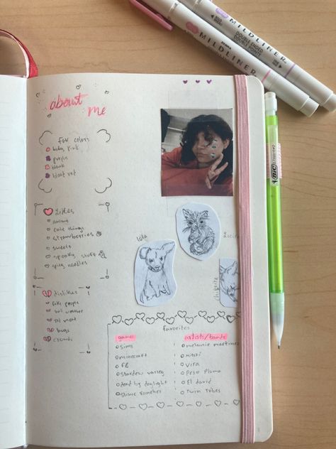 Sketchbook About Me Page, What To Put In Journal, Journal About Me Ideas, All About Me Journal Page, About Me Page Journal, Bullet Journal About, Journal About Me, About Me Journal Page, About Me Ideas