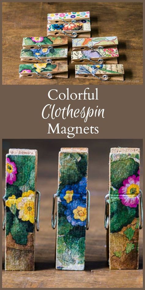 Make Com Glitter, Clothespin Magnets, Arts And Crafts For Adults, Arts And Crafts For Teens, Mod Podge Crafts, Decoupage Diy, Diy Crafts For Adults, Art And Craft Videos, Easy Arts And Crafts