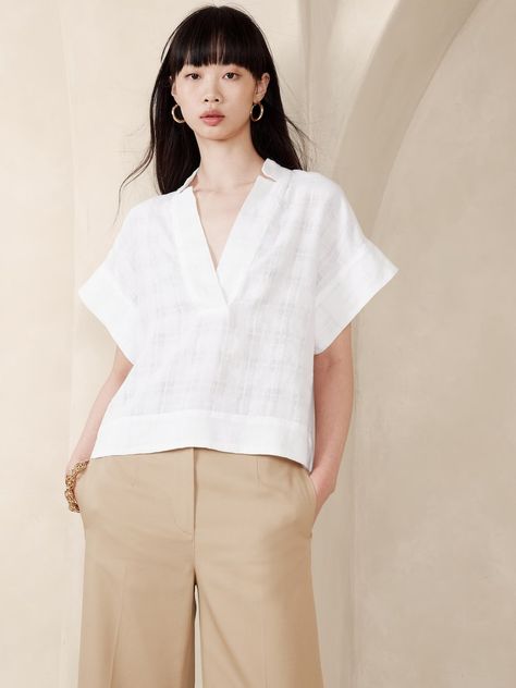 Women's Clothing - Shop New Arrivals | Banana Republic Womens Linen Clothes, Weather Clothes, Linen Mini Dress, Top Banana, Warm Weather Outfits, Suits And Jackets, Material Girls, Work Shirts, Linen Clothes