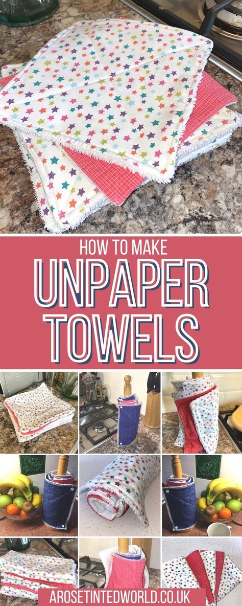 Couture, Upcycling, Cloth Paper Towels, Diy Towels, Reusable Paper Towels, How To Roll Towels, Save Trees, Unpaper Towels, Paper Craft Ideas