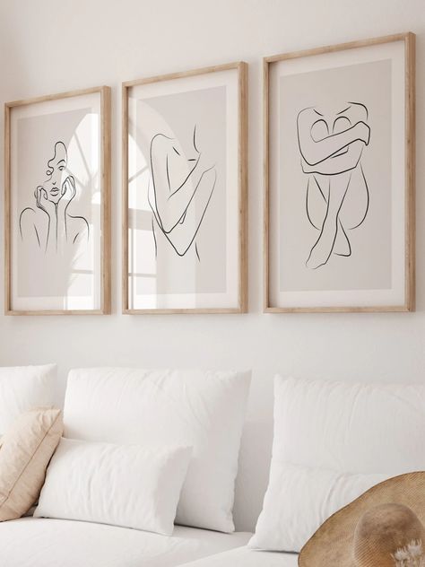 Bedroom Frames, Colourful Living Room Decor, Body Contour, Living Wall Decor, Vanilla Girl, Colourful Living Room, Outline Art, Room Makeover Bedroom, Bedroom Art