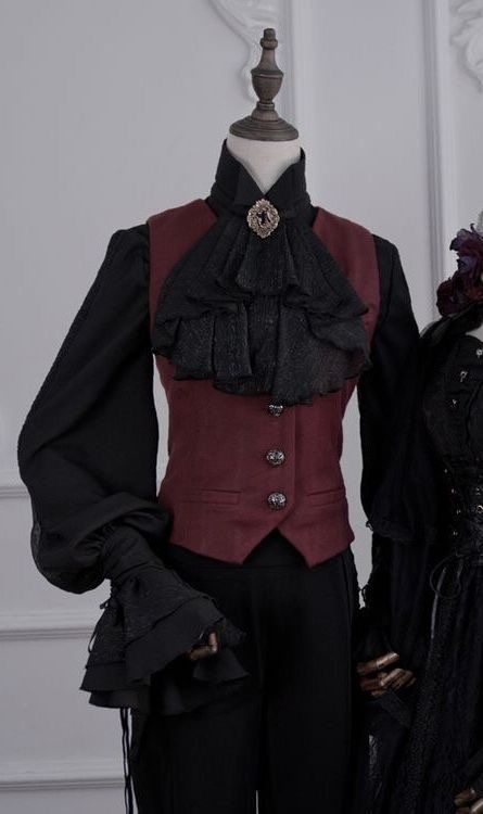 this, but the vest as a deep muted purple/indigo Fancy Butler Outfit, Vampire Fashion Aesthetic Male, Emo Tuxedo, Goth Victorian Fashion, Steam Punk Aesthetic Outfit, Vampire Wedding Suit, Victorian Vampire Aesthetic Outfit Male, Masculine Corset Outfit, Industrial Punk Fashion