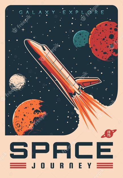 Space Portrait, Retro Space Posters, Rocket Space, Space Adventure, Space Illustration, Big Ben London, Motif Vintage, Retro Vector, Space Poster