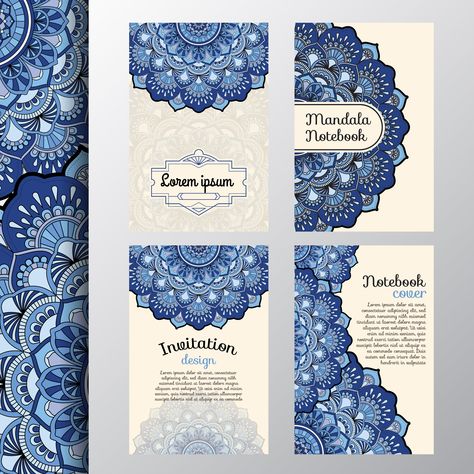 Mandala book cover and invitation