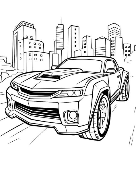 Sports Car Coloring Pages Free Printable, Vehicle Coloring Pages Free Printable, Sport Car Coloring Pages, Classic Car Coloring Pages Free Printable, Cool Car Coloring Pages, Bumblebee Coloring Page, Colouring Pages Cars, Classic Car Coloring Pages, Free Color Pages Printables