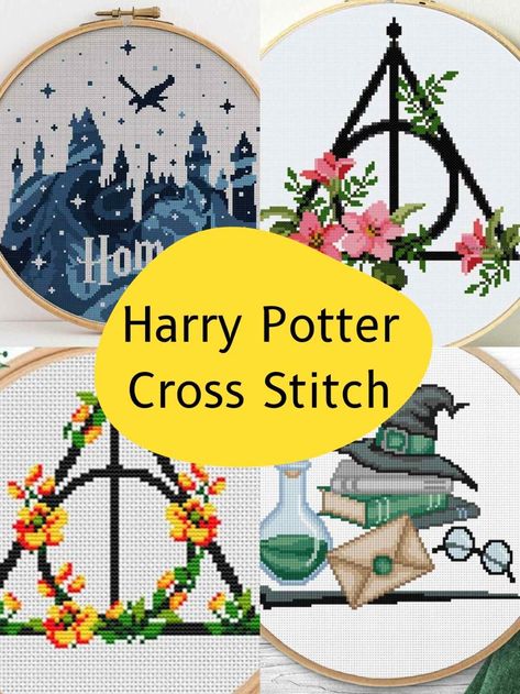 Free Harry Potter Cross Stitch, Sewing Harry Potter Ideas, Harry Potter Patterns Free, Embroidery Patterns Harry Potter, Cross Stitch Pattern Harry Potter, Needle Point Patterns Free, Harry Potter Needlepoint, Free Disney Cross Stitch Patterns, Cross Stitch Harry Potter Pattern