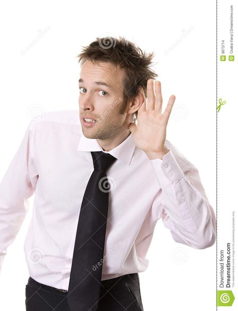 Young business man cupping hand behind ear. On white background - cant hear you #Sponsored , #Sponsored, #SPONSORED, #man, #Young, #background, #cupping Character Posing, Stock Photos Funny, Handsome People, Unique Logos, Photos Funny, Cupped Hands, Beautiful Logos Design, Pose References, Poses Reference