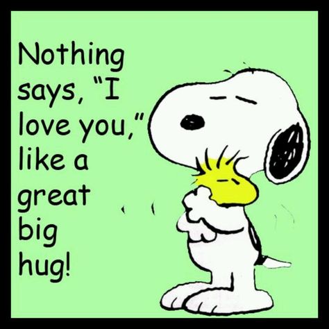 Peanuts: Nothing says I Love you than a great big hug Humour, Cartoon Sayings, Goofy Photos, Snoopy Hug, Peanuts Quotes, Cartoon Inspiration, Charlie Brown Quotes, Snoopy Dog, Hug Quotes