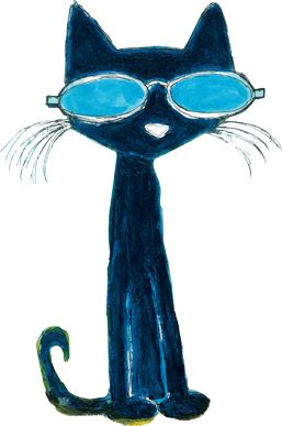 Sunglasses, Pete The Cat, A Black Cat, A Drawing, Red Shoes, A Black, Black Cat, Red, Blue