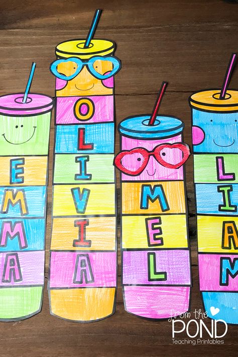 Summer Name Activities Preschool, June Crafts For Kids Preschool, Summer Activities For Kids Preschool Classroom, First Day Of Summer Preschool Activities, Summer Preschool Science Activities, Summer Art And Crafts For Toddlers, Popsicle Name Craft, End Of Year Art Preschool, May Arts And Crafts For Preschoolers