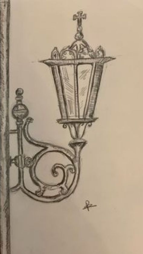 Easy Painting With Pencil, Drawing Of A Lantern, Cool Easy Sketches Pencil, Easy Drawings Architecture, Drawing Ideas Architecture Easy, Simple Doodles Drawings Sketches, Simple Art Ideas Drawing Sketch, Pencil Art Ideas Creative, Sketching Ideas Pencil Easy