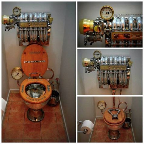 Steampunk Tendencies Décor Steampunk, Steampunk Bathroom, Wc Decoration, Steampunk Gadgets, Steampunk Tendencies, Steampunk House, Stil Industrial, Smart Tiles, Steampunk Decor