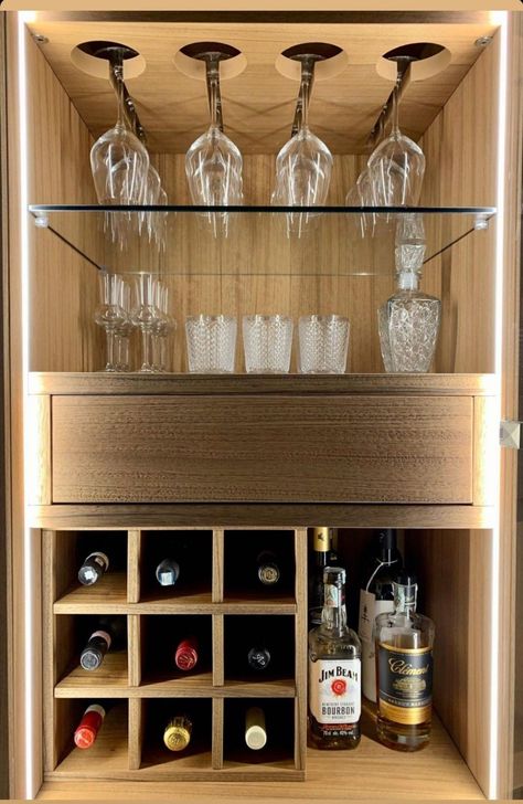 Diy Wine Rack Projects, Wine Rack Projects, Home Wine Bar, Custom Wine Rack, Wine Rack Design, Home Bar Cabinet, Home Bar Rooms, Modern Home Bar, Home Wine Cellars