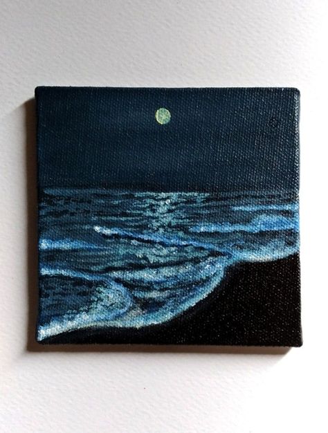 #craft #handmade  #art #diy #crafts  #design #crafting  #love #artist  #handcrafted #homedecor Small Paintings Aesthetic Dark, Painting Inspiration Small Canvas, Cute Paintings On Small Canvas, Abstract Mini Canvas Painting, Square Paintings Acrylic, What To Paint On Mini Canvases, Acrylic Painting On Square Canvas, Mini Portrait Painting, Small Canvases Painting