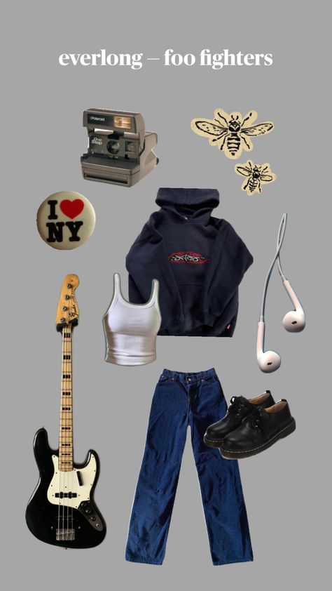 Foo Fighters Outfit Concert, Foo Fighters Concert Outfit Ideas, Foo Fighters Outfit, Album Inspired Outfits, Foo Fighters Aesthetic, Foo Fighters Concert Outfit, Everlong Foo Fighters, Indie Rock Outfits, Foo Fighters Concert