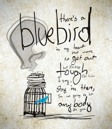 Jivin' on a new tattoo.  Ah, Bukowski. You rule. Bukowski, Bluebird In My Heart Tattoo, Bluebird Bukowski, Bukowski Bluebird, Bukowski Tattoo, Bluebird In My Heart, Bird Cage Centerpiece Wedding, White Bird Tattoos, Bukowski Quotes