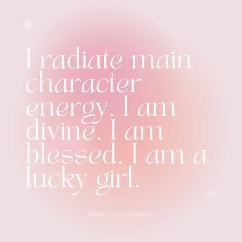 self love, motivation, positive mindset, 2023 goals, manifestation, future self, best self, visualization, goal setting, goals, lucky girl syndrome How To Give Off Positive Energy, Main Character Manifestation, Pink Main Character Aesthetic, I Radiate Positive Energy, Main Character Mindset, Main Character Energy Affirmations, It Girl Manifestation, Lucky Girl Mindset, Main Character Affirmations