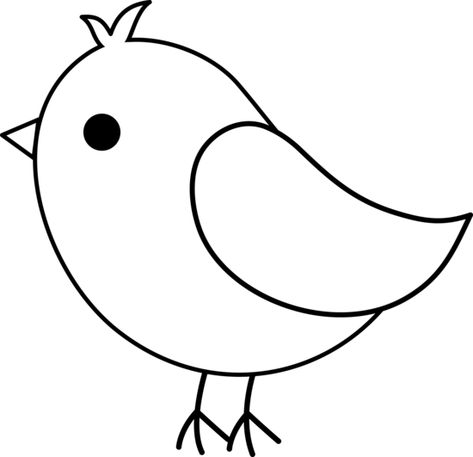 Decoration Creche, Bird Outline, Fat Bird, Bird Template, Bird Applique, Bird Drawing, Bird Clipart, Bird Coloring Pages, Aktivitas Montessori