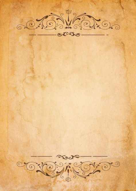 Old paper with patterned vintage frame - blank for your design Premium Photo Vintage Paper Printable Free, Stary Papier, Kertas Vintage, Free Paper Printables, Vintage Paper Printable, Molduras Vintage, Papel Vintage, Vintage Paper Background, Old Paper Background
