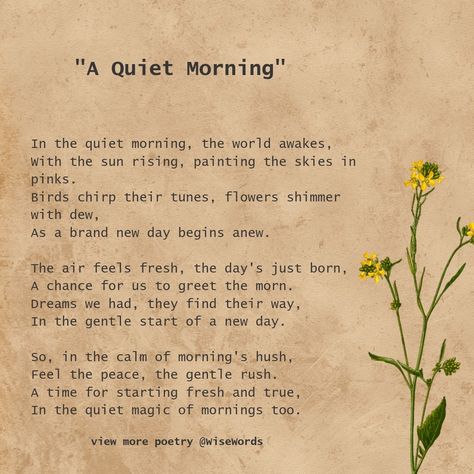 Poem On Spring Season, Poem About Nature Beauty, Imagery Poems, May Poems, Poems About Beauty, Spring Poetry, Morning Poem, Good Morning Poems, Spring Poem