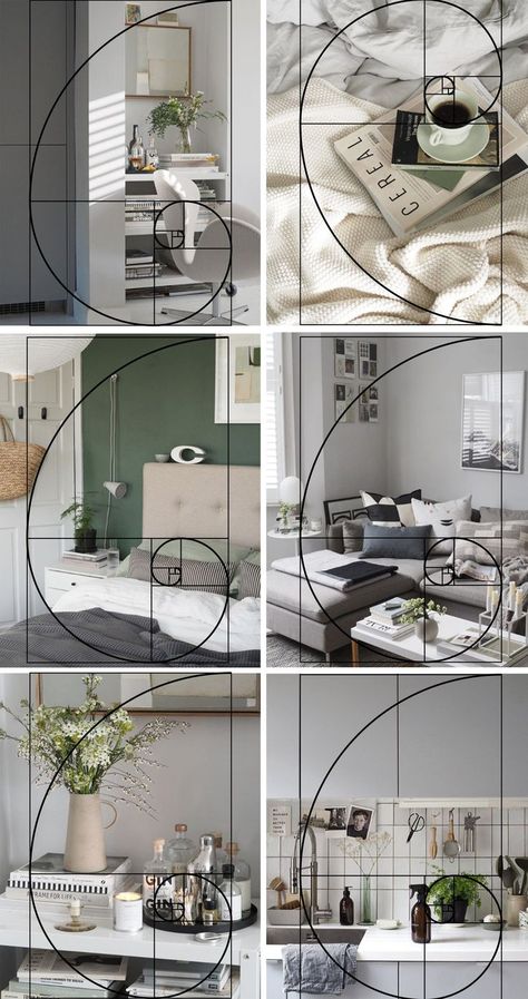 How to use Golden Ratio to create harmonious images - interior photography tips Photography Cheat Sheets, Photography Rules, Desain Editorial, Fotografi Digital, Inspired Interiors, Composition Art, Interior Design Photography, Kunst Inspiration, Photo Composition