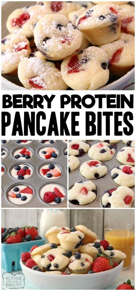 Protein Pancake Bites, Pancake Protein, Quick High Protein Breakfast, Pancakes Low Carb, Menu Sarapan Sehat, High Protein Breakfast Recipes, Protein Pancake, Pancake Bites, High Protein Breakfast