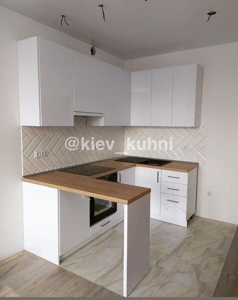 Model Dapur, Tiny Kitchen Design, Interior Dapur, Desain Pantry, Interior Design Kitchen Small, Small Apartment Kitchen, Desain Furnitur Modern, Apartment Small, Kitchen Design Modern Small