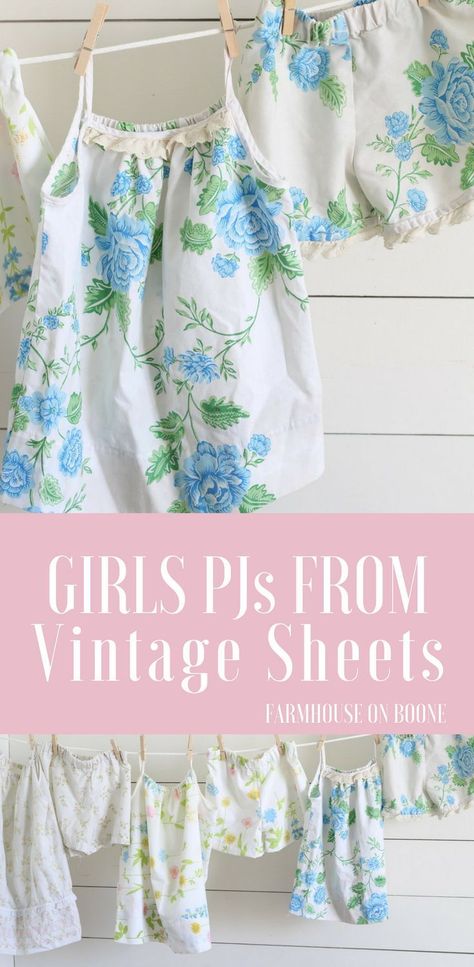 Patchwork, Kids Pajamas Pattern, Pajamas Diy, Girls Pajamas Pattern, Pajamas For Teens, Kids Clothes Diy, Diy Girls, Vintage Pajamas, Girls Pjs