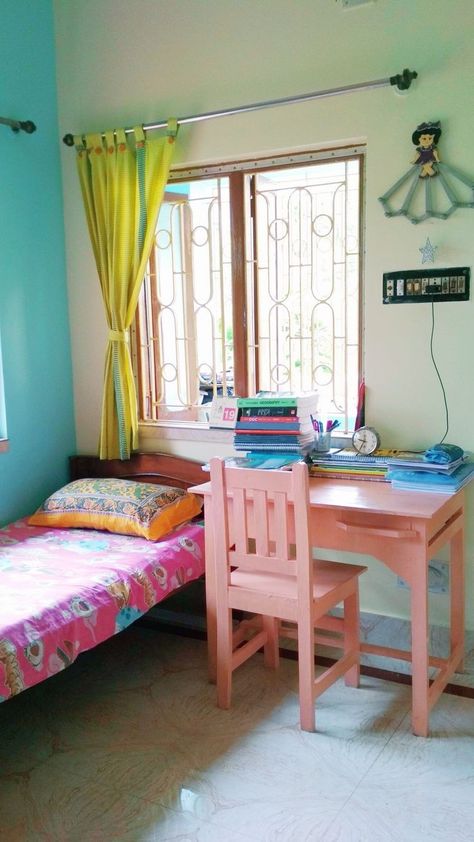 How To Make Study Room, Study Room Ideas Indian, Study Environment Room, Beautiful Study Room, Study Room And Bedroom Ideas, Small Room Design Indian, Study Room Decor Ideas Diy Indian, Study Room Colour Ideas, Study Room Indian