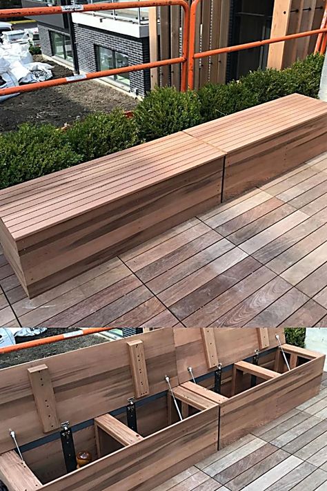 Outdoor Storage Benches - Ouch! - Struggling to discover the tips that you have been searching for? Why not try Amazon.com NOW! Deck Storage Bench, Deck Bench Seating, Patio Storage Bench, Front Porch Furniture, Deck Bench, Outdoor Bench Seating, Porch Storage, Deck Seating, Outdoor Storage Bench