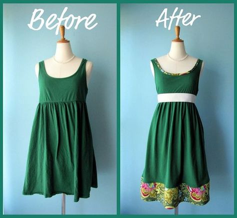 The Ultimate List: 50 Upcycle / Refashion Projects To Inspire You - Page 2 of 5 - Creating My Kaleidoscope Refashion Dress, Clothes Upcycle, Diy Clothes Refashion, Diy Clothes Videos, Diy Vetement, Kleidung Diy, Ropa Diy, Upcycled Fashion, Recycle Clothes