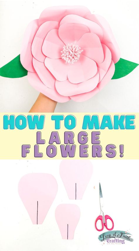 Fiesta Flowers Diy, Paper Flowers Large Wall, Easy Big Paper Flowers Diy, How To Make Flowers For Bulletin Board, Quick Paper Flowers Easy Diy, Diy Bulletin Board Flowers, Diy 3d Paper Flowers, Diy Paper Flower Decorations, How To Make Construction Paper Flowers