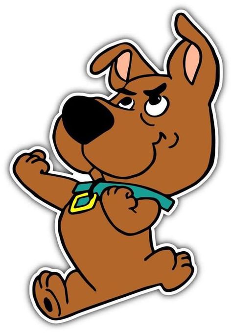 Scrappy Doo Drawing, Scooby Doo Painting Easy, Car Sticker Design Ideas Vinyl Decals, Scooby Doo Stickers, Cartoons Stickers, Stiker Macbook, Dogs Cartoon, Scrappy Doo, Dog Cartoon