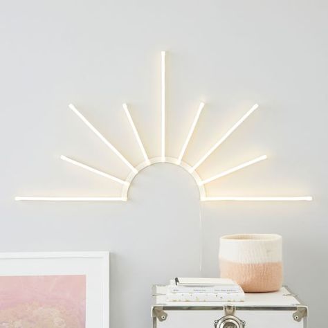 Deco Led, Sun Burst, Led Shop Lights, Sconces Bedroom, Preppy Room, Home Modern, Led Wall Lights, Cute Room Decor, Teen Room