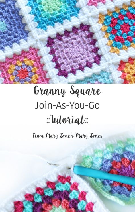 Amigurumi Patterns, Joining Crochet, Joining Crochet Squares, Joining Granny Squares, Sunburst Granny Square, Granny Square Haken, Granny Square Projects, Granny Square Tutorial, Crochet Granny Square Blanket