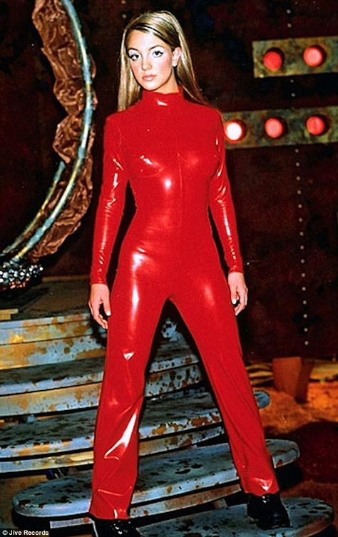 Oops! Britney rocked a similar look back in the day for her smash-hit pop track ... Britney Spears Gimme More, Britney Spears Costume, Britney Spears Outfits, Music Video Outfit, Brittany Spears, Oops I Did It Again, Star Costume, I Did It Again, Looks Halloween