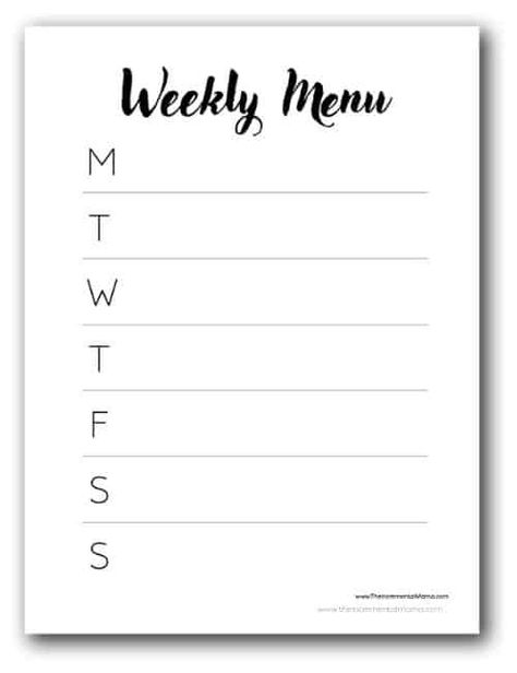 Free Printable Weekly Meal Planner, Weekly Dinner Planner, Grocery List Templates, Meal Planning Printable Templates, Menu Planning Printable, Dinner Planning Weekly, Free Printable Menu, Free Meal Planning Printables, Printable Weekly Meal Planner