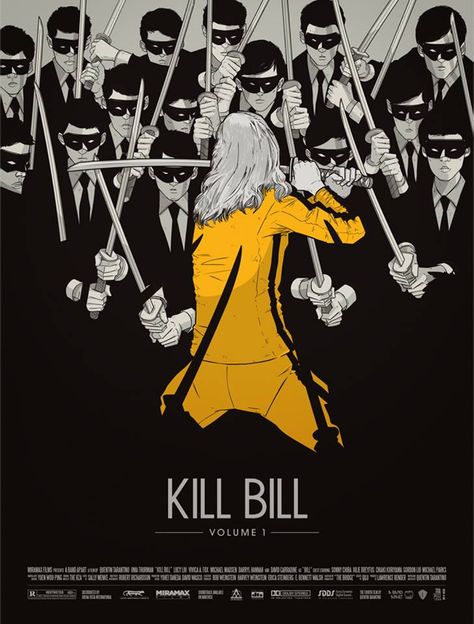 Imagem de artwork, kill bill, and movie Art Geek, Best Movie Posters, Septième Art, Plakat Design, Movie Posters Design, Uma Thurman, Kill Bill, Poster Minimalist, Cinema Posters